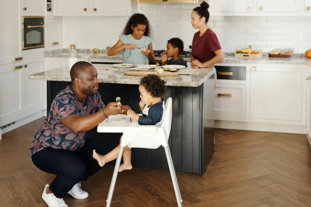 Familia en hogar saludable